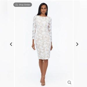 XSCAPE Long Sleeve Lace Dress white size 6